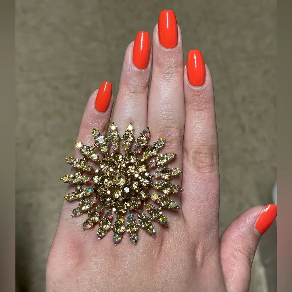 Huge Rhinestone Statement Ring